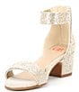 Color:Sand Gold - Image 4 - Girls' Roniiee Rhinestone Ankle Strap Dress Sandals (Toddler)