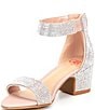 Color:Rose Gold - Image 4 - Girls' Roniiee Rhinestone Ankle Strap Dress Sandals (Youth)