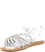 Color:Chalk/Silver - Image 4 - Girls' Rosie Bling Flat Sandals (Infant)