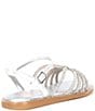 Color:Chalk/Silver - Image 2 - Girls' Rosie Bling Flat Sandals (Youth)