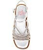 Color:Chalk/Silver - Image 5 - Girls' Rosie Bling Flat Sandals (Youth)