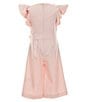 Color:Light Pink - Image 2 - Little Girls 2-6x Ruffle Sleeve Jumpsuit