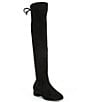 Color:Black - Image 1 - Girls' Trilla Suede Over-the-Knee Boots (Youth)