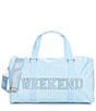 Color:Light Blue - Image 1 - Girls Weekend Letters Weekender Bag