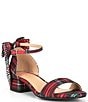 Color:Red Multi - Image 1 - Girls' Whimsy-Girl Plaid Rhinestone Bow Block Heels (Toddler)