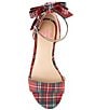 Color:Red Multi - Image 5 - Girls' Whimsy-Girl Plaid Rhinestone Bow Block Heels (Toddler)