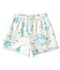 Color:White Blue - Image 3 - Girls x DANNIJO Big Girls 7-16 Palm Print Shorts