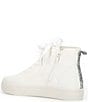 Color:White - Image 3 - Girls' Yinnie High Top Patch Sneakers (Toddler)