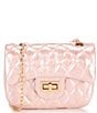 Color:Pink - Image 1 - Glitter Quilted Crossbody Handbag
