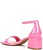 Color:Pink - Image 3 - Glow-Up Patent Ankle Strap Block Heel Sandals