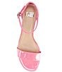 Color:Pink - Image 5 - Glow-Up Patent Ankle Strap Block Heel Sandals