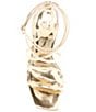 Color:Sand Gold - Image 5 - Golden-Hour Metallic Strappy Ankle Strap Dress Sandals