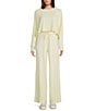 GB Hacci Wide Leg Coordinating Drawstring Pants - Image 3
