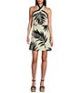 GB High Neck Cut Out Dress, Color:Ivory Black - Image 1