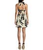 GB High Neck Cut Out Dress, Color:Ivory Black - Image 2