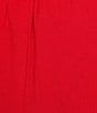 Color:Red - Image 5 - High Waisted Coordinated Linen Blend Pants