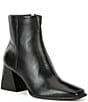 Color:Black - Image 1 - Holy-Grail Leather Block Heel Booties