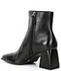 Color:Black - Image 3 - Holy-Grail Leather Block Heel Booties