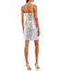 Color:Silver - Image 2 - Iridescent Sequin Mini Dress