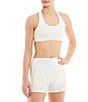 Color:White - Image 1 - Juniors Coordinating Strappy Cross Back Sports Bra