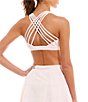Color:Barely Pink - Image 2 - Juniors Coordinating Strappy Cross Back Sports Bra