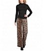 GB Knit Mock Neck Long Sleeve Ruched Top - Image 3
