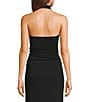 GB GB Knit Ruched Coordinating Halter Top, Color:Black - Image 2