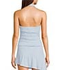 GB GB Knit Ruched Coordinating Halter Top, Color:Sky - Image 2