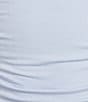 GB GB Knit Ruched Coordinating Halter Top, Color:Sky - Image 4