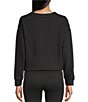 GB Coordinating Knit Side Slit Sweatshirt, Color:Black - Image 2