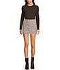 GB Leopard Printed Knit Mini Skirt, Color:Leopard - Image 3