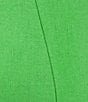 Color:Green - Image 3 - Linen Blend Curve Hem Mini Dress