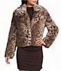 GB Lisa Leopard Printed Faux Fur Coat - Image 2