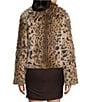 GB Lisa Leopard Printed Faux Fur Coat - Image 3