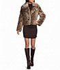GB Lisa Leopard Printed Faux Fur Coat - Image 4