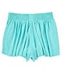 GB Little Girls 2T-6X Active Mid-Rise Flippy Shorts, Color:Aqua Sky - Image 2