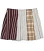Color:Multi Plaid - Image 2 - Little Girls 2T-6X Asymmetrical Plaid Skirt