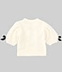 GB Little Girls Bow Detail Sweater, Color:Ivory - Image 2