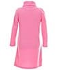 Color:Fusion Pink - Image 2 - Little Girls 2T-6X Brushed Mock Neck Dress