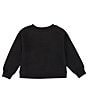 Color:Black - Image 2 - Little Girls 2T-6X Cheers Patch Sweatshirt