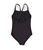 Color:Black Tie - Image 2 - Little Girls 2T-6X Contrast Bow Sleeveless One-Piece Swimsuit