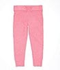 Color:Pink - Image 1 - Little Girls 2T-6X Cozy Knit Jogger Pants
