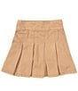 Color:Sand - Image 1 - Little Girls 2T-6X Denim Side Zip Tennis Skirt