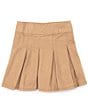 Color:Sand - Image 2 - Little Girls 2T-6X Denim Side Zip Tennis Skirt