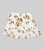 Color:Ivory Combo - Image 1 - Little Girls 2T-6X Floral Tiered Skirt