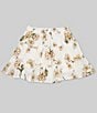 Color:Ivory Combo - Image 2 - Little Girls 2T-6X Floral Tiered Skirt