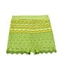 Color:Multi - Image 2 - Little Girls 2T-6X High Rise Crochet Pull-On Shorts