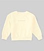 Color:Lemon - Image 1 - Little Girls 2T-6X Long Sleeve Graphic Sweatshirt