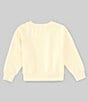 Color:Lemon - Image 2 - Little Girls 2T-6X Long Sleeve Graphic Sweatshirt