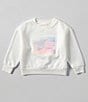 Color:White - Image 1 - Little Girls 2T-6X Long Sleeve Graphic Sweatshirt